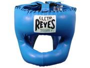 Cleto Reyes Traditional Leather Headgear with Nylon Face Bar Blue