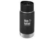 Klean Kanteen Wide Mouth 12 oz. Insulated Bottle with Cafe Cap Shale Black