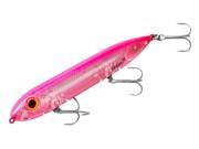 Heddon Super Spook 7 8 oz Saltwater Fishing Lure Pink Silver Insert