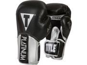 Title Boxing Platinum Pinnacle ACS Hook Loop Gloves 16 oz. Black Silver