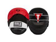 Title Boxing Zero Impact Precision Leather Micro Punch Mitts Black Red