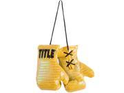 Title Boxing Flash Authentic Detailed Mini Lace Up Gloves Yellow