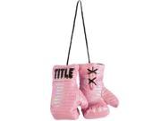 Title Boxing Flash Authentic Detailed Mini Lace Up Gloves Pink