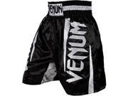 Venum Elite Lightweight Elastic Waistband Boxing Shorts Large Black White