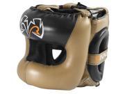 Rival Boxing Guerrero Facesaver Leather Sparring Headgear L XL Gold