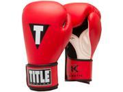 Title Boxing Kinetic Aerovent Hook Loop Training Gloves 12 oz. Red Black