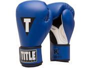 Title Boxing Kinetic Aerovent Hook Loop Training Gloves 16 oz. Blue Black