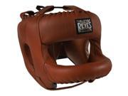 Cleto Reyes Redesigned Leather Boxing Headgear w Nylon Face Bar Old Brown