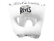 Cleto Reyes Traditional Leather Headgear with Nylon Face Bar White