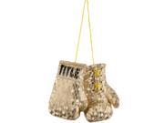 Title Boxing Flash Authentic Detailed Mini Lace Up Gloves Hexagon Gold