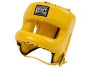 Cleto Reyes Redesigned Leather Boxing Headgear with Nylon Face Bar Yellow