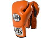 Cleto Reyes Official Lace Up Competition Boxing Gloves 10 oz. Tiger Orange