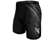 Hayabusa Metaru Charged MMA Compression Shorts Small Black Gray