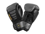 Century Brave Hook and Loop Training Boxing Gloves 12 oz. Black Gray