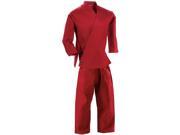 Century 7 oz. Middleweight Student Uniform with Elastic Pant 4 Red