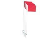 Champion Sports Soccer Corner Flags with Steel Pegs Deluxe Set of 4