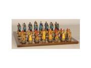Royal Chess Set with Sorcerer Chessmen on Maple Board