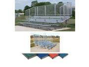 Sports Bleacher with Vertical Picket Railing Color Navy