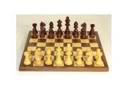WorldWise Wooden Chess Set with Walnut Maple Board and Boxwood Knight
