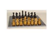 WorldWise Chess Set with Marble Board Black Gold 96616BG