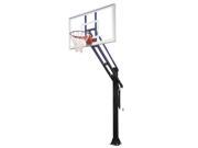 First Team Force Pro In Ground Basketball Hoop with 60 Inch Glass Backboard