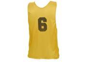 Champion Sports Numbered Scrimmage Vests for Youth Yellow Set of 12