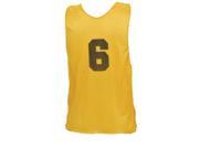 Champion Sports Numbered Scrimmage Vests for Adults Yellow Set of 12