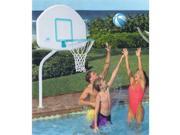 Dunnrite DeckSplash Swimming Pool Basketball Hoop with 18 inch Stainless Steel Rim and Brass Anchors