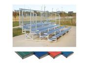 Sports Bleachers with Chain Link Fencing 5 Rows 21 Color Navy