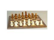 Staunton Metal and Tagua Nut Chess Set with Walnut Board