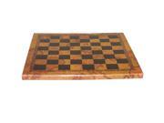 Wood Chess Board by Ital Fama Pressed Leather Map 10 x 10 Inches