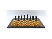 Worldwise Chess Set Antiqued Boxwood and Black Madrona Burl