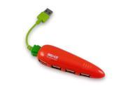 Seehot SH H405 4 Port USB 2.0 Hub Carrot