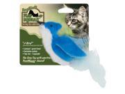 Ourpets Company Play N Squeak Realbirds J Bird Blue White 1010011956