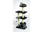 Midwest Container Feline Nuvo Tower Cat Furniture Black White 138T BK