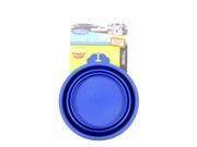 Travel Bowl For Dogs Cats Color Blue Size Small