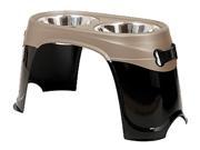 Easy Reach Diner for Dog Color Black pearl Tan