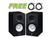 Yamaha HS5 70W Powered 2 way Studio Monitor Pair with Cables Bundle