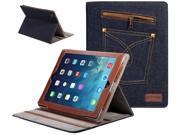 SUPCASE Jeans Series for New Apple iPad Air Slim Fit Folio Case Multi angle Stand Support Auto Sleep Wake Smart Cover Function Compatible with iPad 5 5th