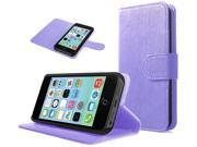 SUPCASE Apple iPhone 5C Premium Wallet Leather Case Violet Hard Shell Case Built in Credit Card ID Card Slot