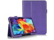 SUPCASE Samsung Galaxy Tab 4 10.1 Case Premium Slim Fit Leather Book Purple Elastic Hand Strap Multi Angle Card Holder