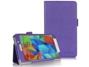 SUPCASE Samsung Galaxy Tab 4 7.0 Case Premium Slim Fit Leather Book Purple Elastic Hand Strap Multi Angle Card Holder