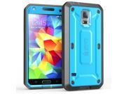 SUPCASE Samsung Galaxy S5 Case Unicorn Beetle PRO Series Full body Hybrid Protective Case with Built in Screen Protector Blue Black Dual Layer Design Impac