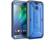 SUPCASE All New HTC One M8 Case Unicorn Beetle PRO Full body Hybrid Protective Case with Built in Screen Protector Blue Blue