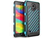 Samsung Galaxy Note 4 Case SUPCASE [Dual Layer Hybrid] Galaxy Note 4 Case [Unicorn Beetle S Series] Slim Armored Protective Bumper Case Blue Black Soft TPU