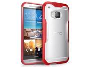 HTC One M9 Case SUPCASE Unicorn Beetle Series Premium Hybrid Protective Clear Case for HTC One M9 2015 release Retail Package Frost Clear Red