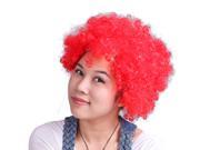 Afro Clown Costume Party Wig Red