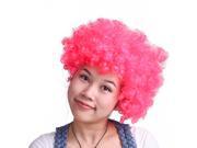 Afro Clown Costume Party Wig Pink