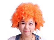 Afro Clown Costume Party Wig Orange