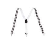 Black and White Checkered Suspenders
